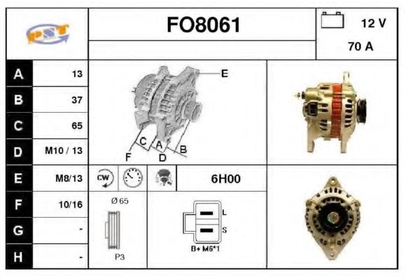 FO8061 SNRA Alternator Alternator