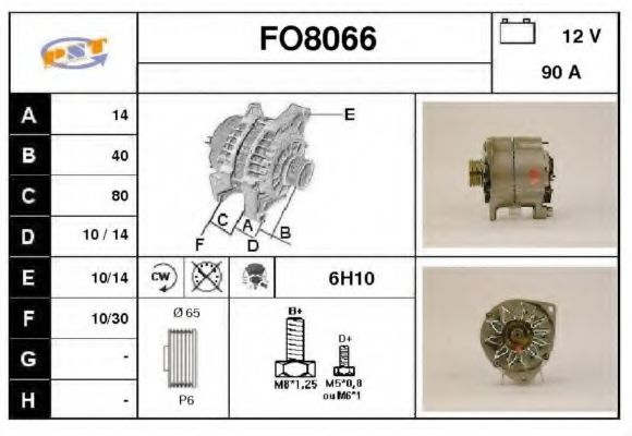 FO8066 SNRA Alternator