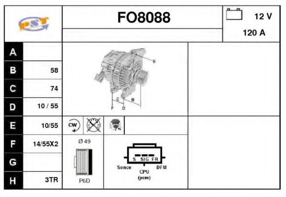 FO8088 SNRA Alternator