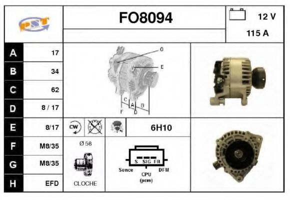 FO8094 SNRA Alternator Alternator