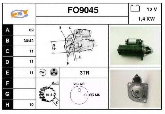FO9045 SNRA Starter System Starter