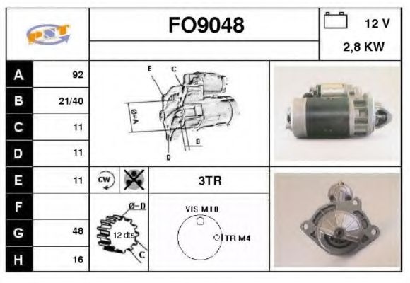 FO9048 SNRA Steering Gear
