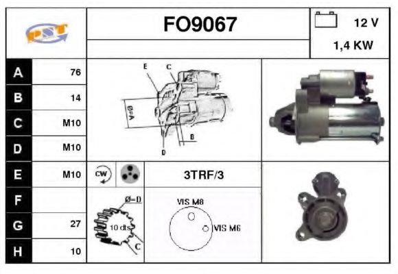 FO9067 SNRA Starter System Starter