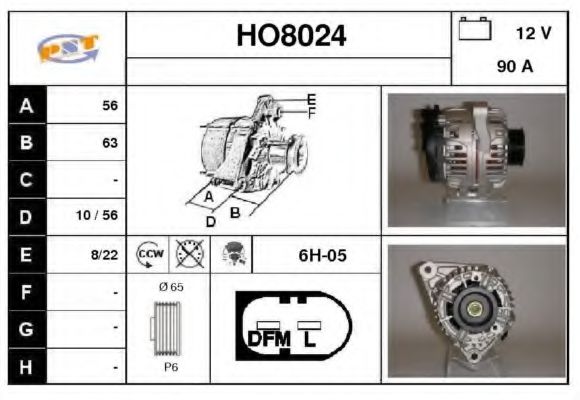 HO8024 SNRA Alternator