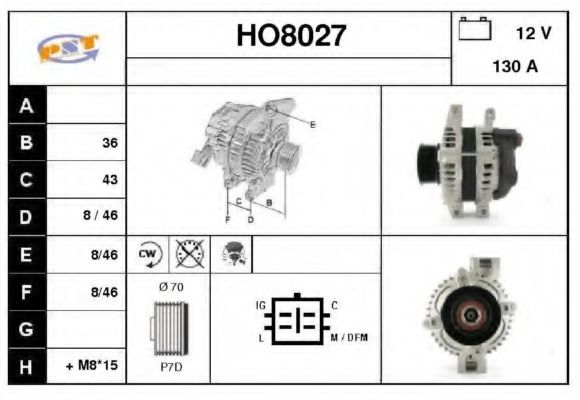HO8027 SNRA Alternator