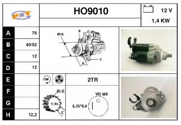 HO9010 SNRA Starter System Starter