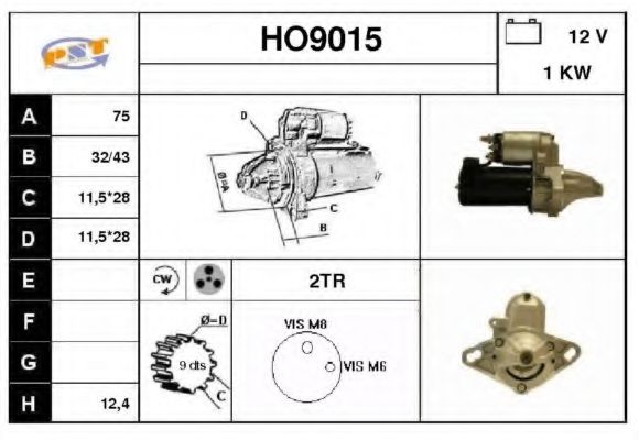 HO9015 SNRA Starter System Starter