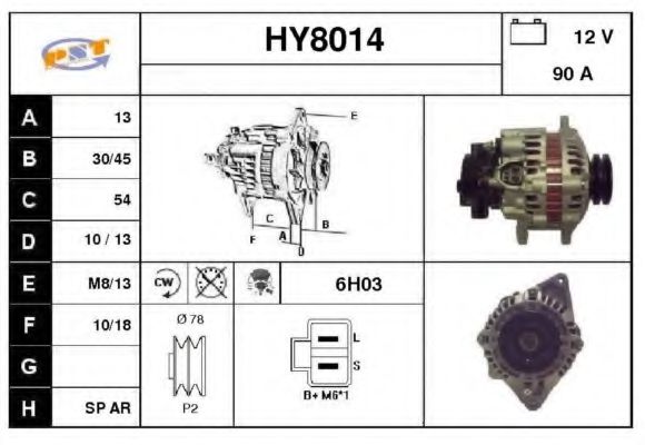 HY8014 SNRA Alternator Alternator
