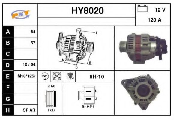 HY8020 SNRA Alternator Alternator