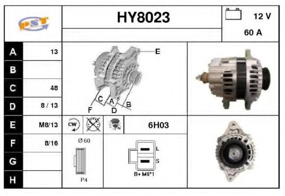 HY8023 SNRA Alternator Alternator