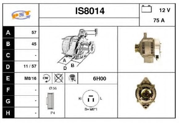 IS8014 SNRA Alternator Alternator