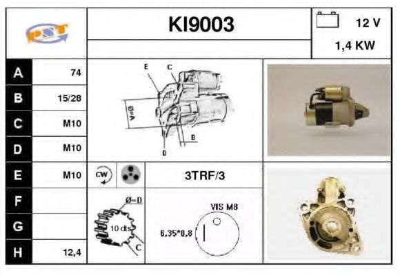 KI9003 SNRA Starter System Starter