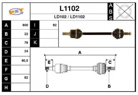 L1102 SNRA Antriebswelle