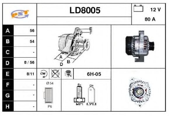 LD8005 SNRA Alternator