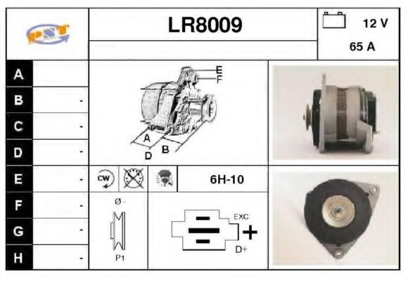 LR8009 SNRA Alternator Alternator