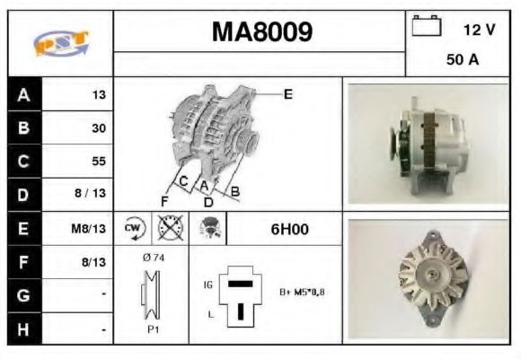 MA8009 SNRA Alternator