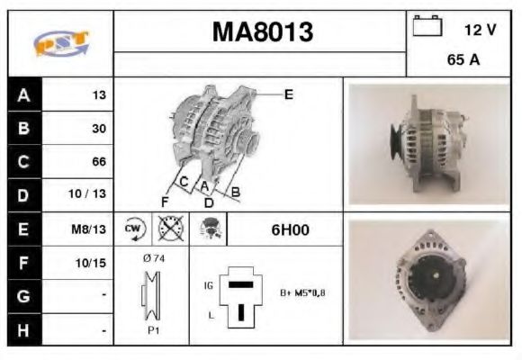 MA8013 SNRA Alternator Alternator