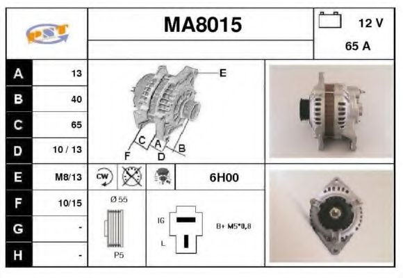MA8015 SNRA Alternator Alternator