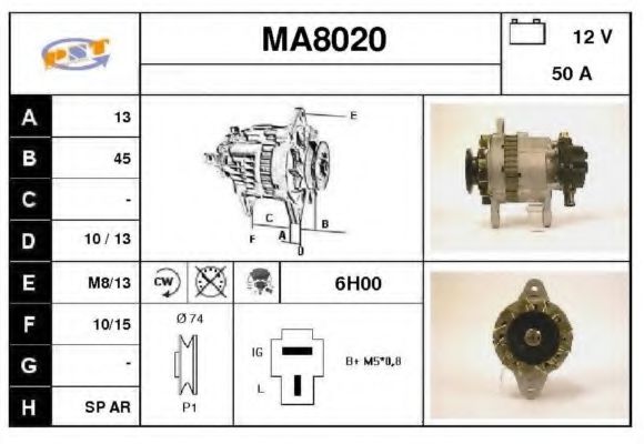 MA8020 SNRA Alternator Alternator