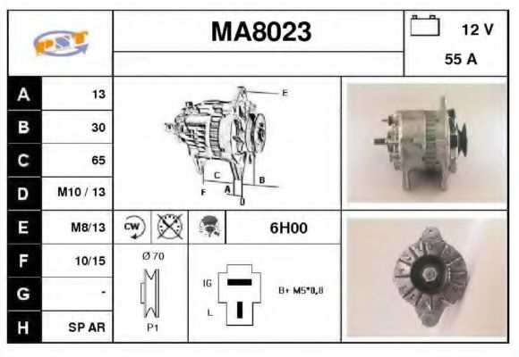 MA8023 SNRA Alternator Alternator