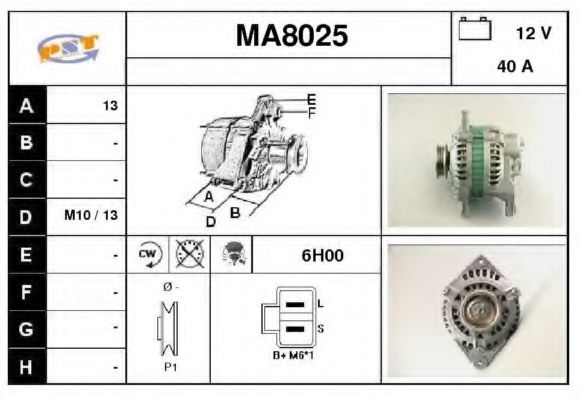 MA8025 SNRA Alternator