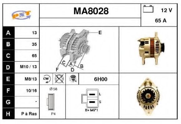 MA8028 SNRA Alternator Alternator