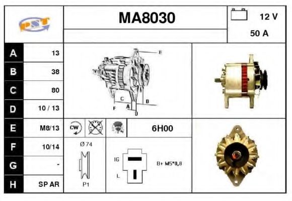 MA8030 SNRA Alternator