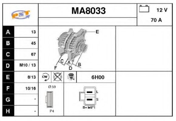 MA8033 SNRA Alternator