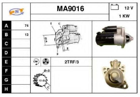 MA9016 SNRA Startanlage Starter