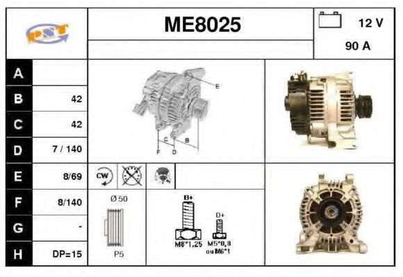 ME8025 SNRA Alternator