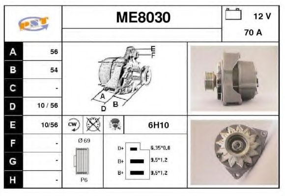 ME8030 SNRA Alternator Alternator