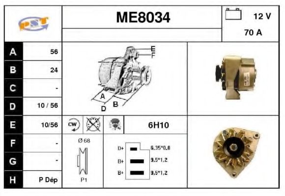 ME8034 SNRA Alternator Alternator
