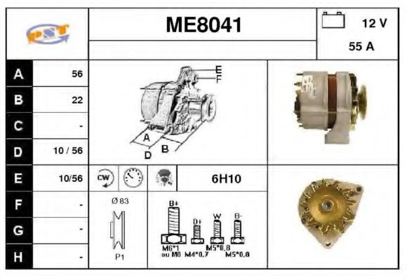 ME8041 SNRA Alternator Alternator