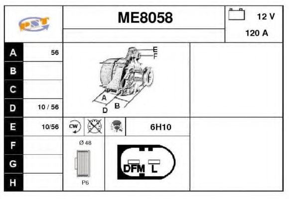 ME8058 SNRA Alternator