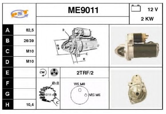 ME9011 SNRA Starter System Starter