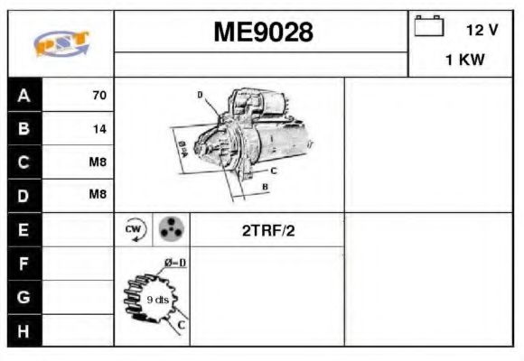 ME9028 SNRA Gasket Set, steering gear