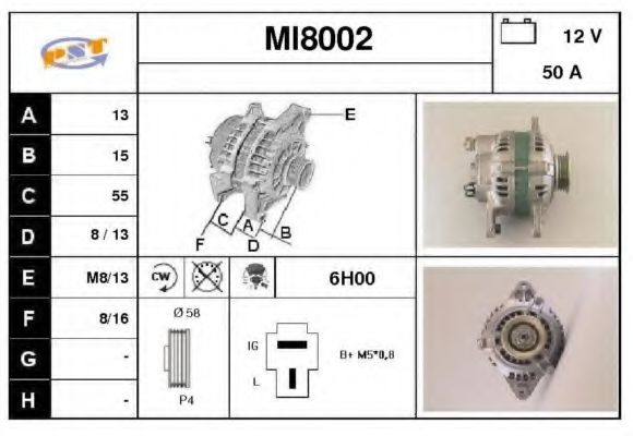 MI8002 SNRA Alternator