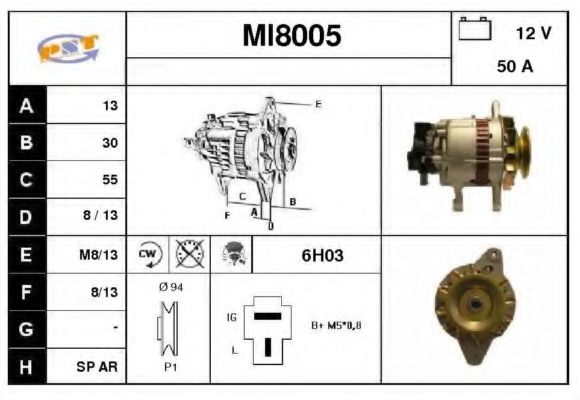 MI8005 SNRA Alternator