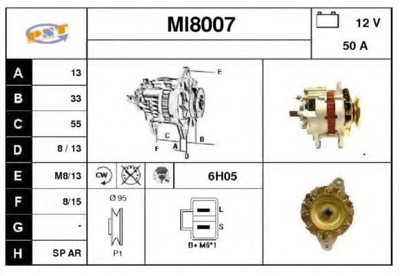 MI8007 SNRA Alternator