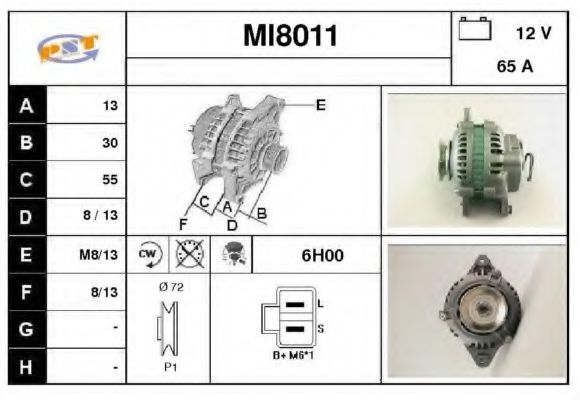 MI8011 SNRA Alternator Alternator
