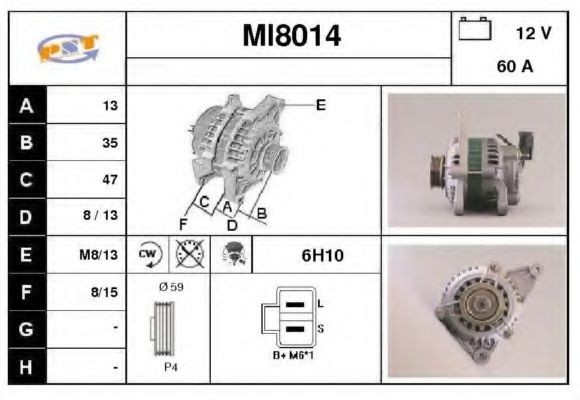 MI8014 SNRA Alternator