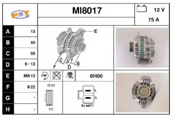 MI8017 SNRA Alternator