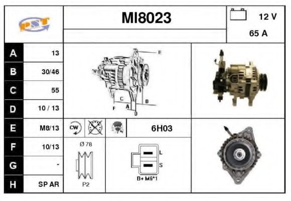 MI8023 SNRA Alternator