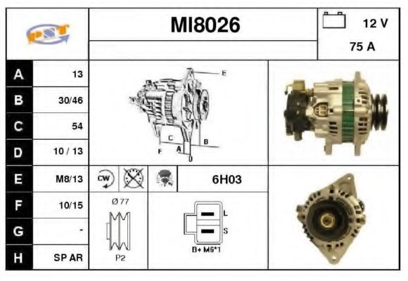 MI8026 SNRA Alternator