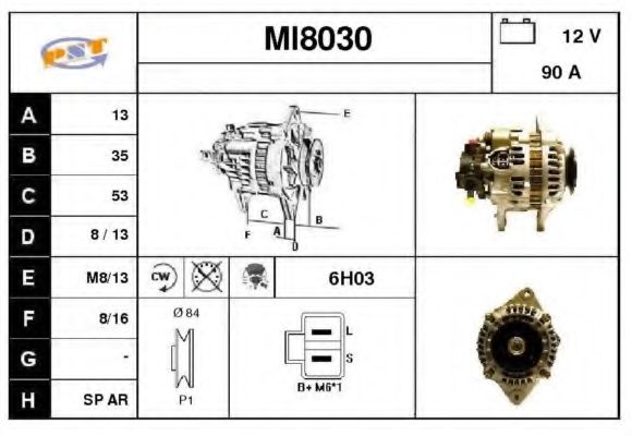 MI8030 SNRA Alternator Alternator