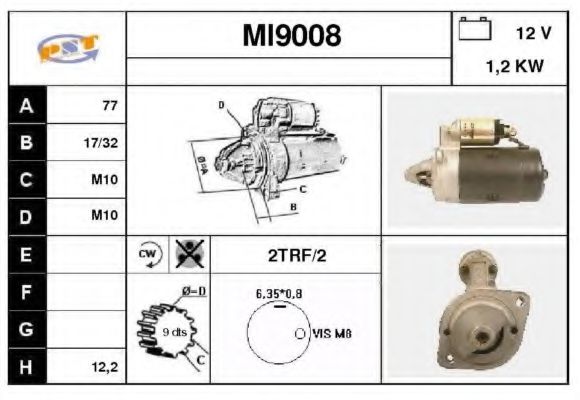 MI9008 SNRA Starter System Starter