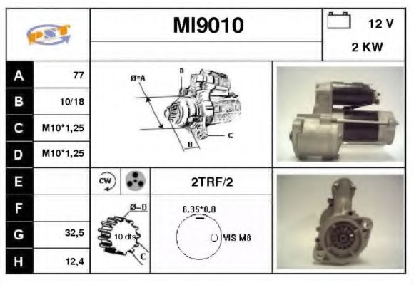 MI9010 SNRA Система стартера Стартер