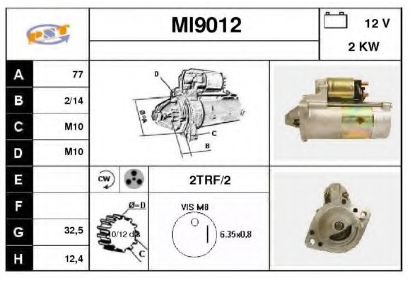 MI9012 SNRA Starter System Starter