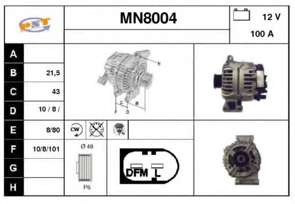 MN8004 SNRA Alternator