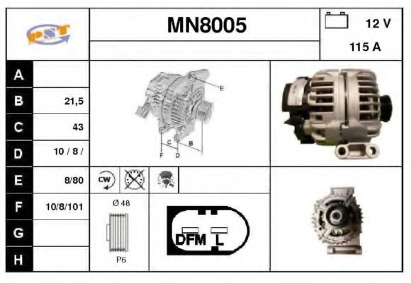 MN8005 SNRA Alternator